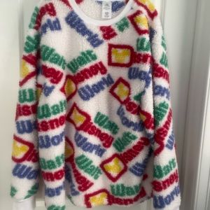 Walt Disney World Parks Adult Sherpa Fleece Pullover XL Primary Colors